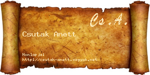 Csutak Anett névjegykártya